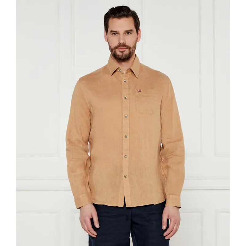 Napapijri Lniana koszula Regular Fit