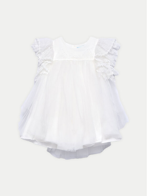 Abel & Lula Sukienka elegancka 5002 Biały Regular Fit