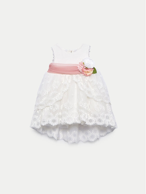 Abel & Lula Sukienka elegancka 5012 Biały Regular Fit