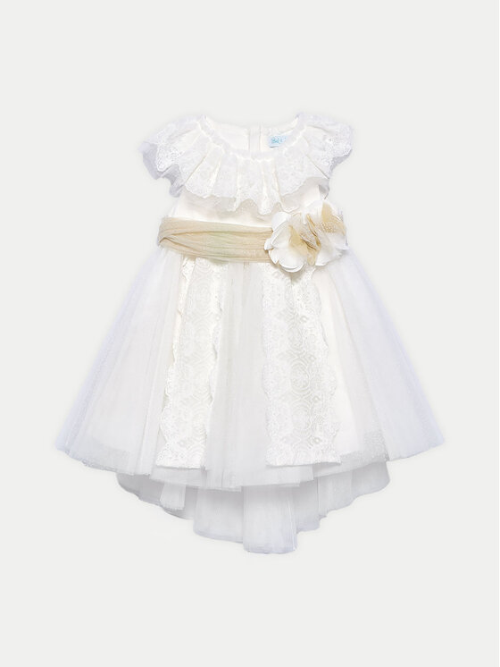 Abel & Lula Sukienka elegancka 5006 Biały Regular Fit