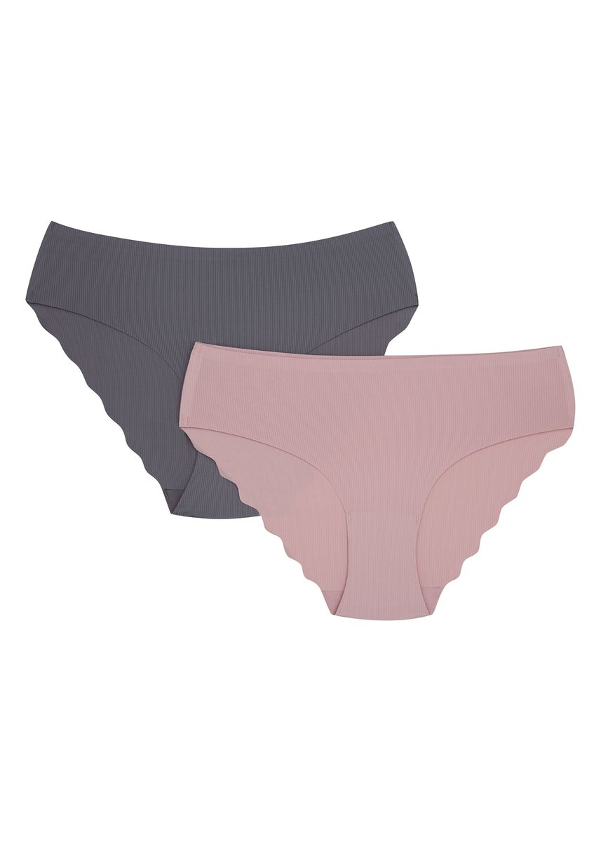 Majtki brazyliany Pama 2-pak Esotiq brudny róż, grafitowy M