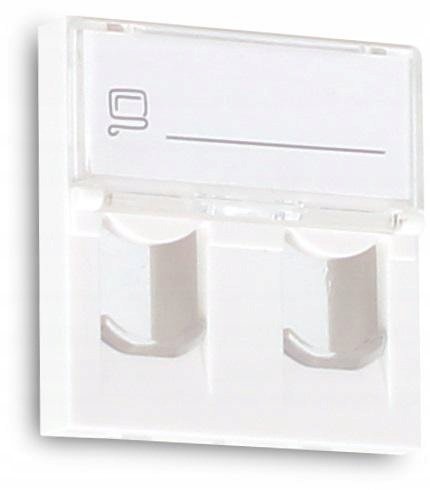 ADAPTER GETFORT 2 MOD 2XRJ45 MOSAIC 45x45mm
