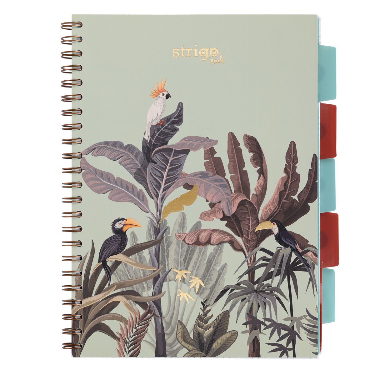 Kołozeszyt STRIGO PADS Project Book A4 kratka Afryka pastelowy zielony