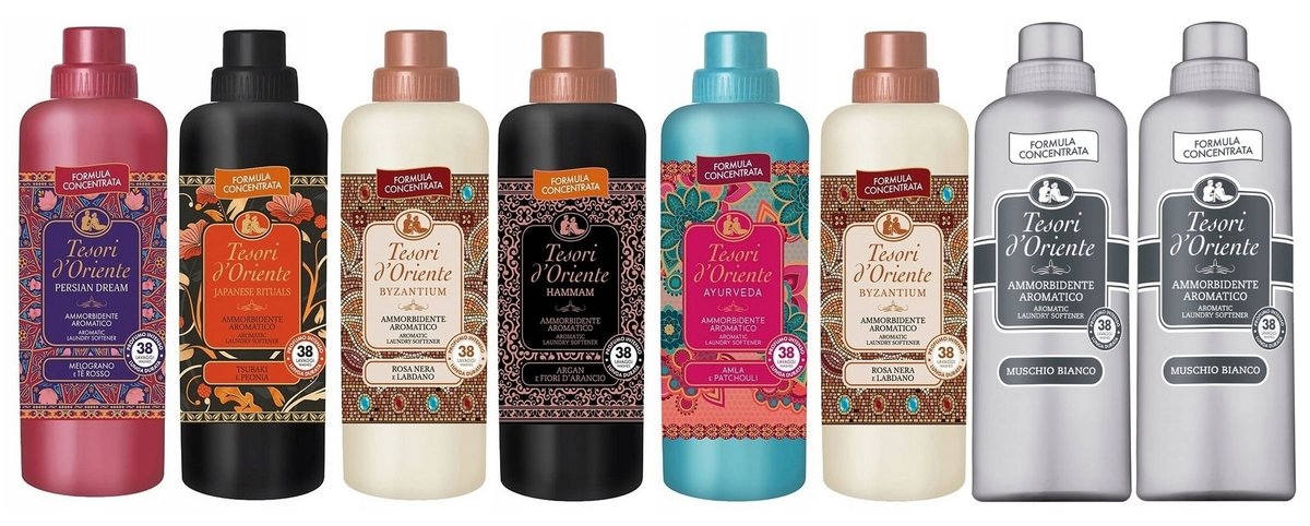 ZESTAW TESORI D`ORIENTE 8 PIĘKNYCH WŁOSKICH PŁYNÓW DO PŁUKANIA [M]