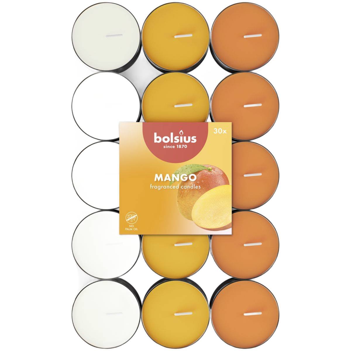 Podgrzewacze zapachowe BOLSIUS 30szt~3,5h|Mango