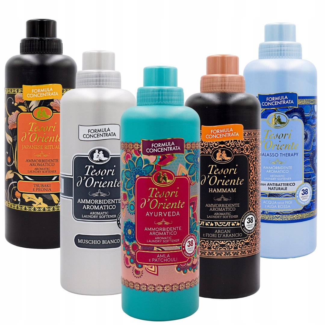 Tesori d'Oriente zestaw 5 fenomenalnych włoskich płynów do płukania