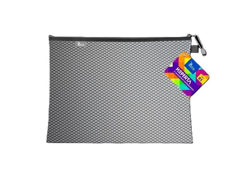 KOPERTA Z SUWAKIEM METALOWYM B5 29,5X21,5 CM CZARNA TETIS