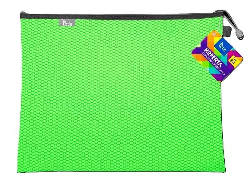 KOPERTA Z SUWAKIEM METALOWYM B4 38X29 CM ZIELONA TETIS
