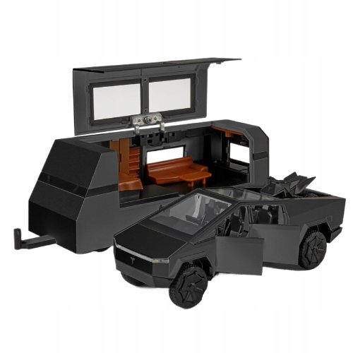 METALOWY MODEL TESLA CYBERTRUCK 1:32 Z KAMPEREM DŹWIĘK ŚWIATŁA LED PREZENT