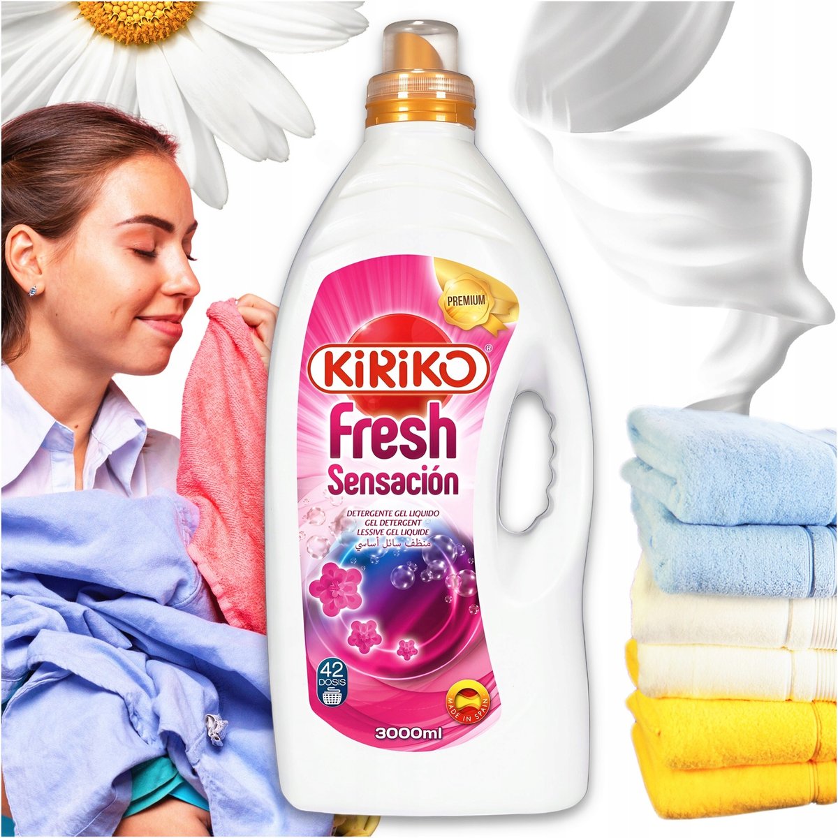 PŁYN ŻEL DO PRANIA UNIWERSALNY DO TKANIN ŚWIEŻE WRAŻENIE 3l Kiriko