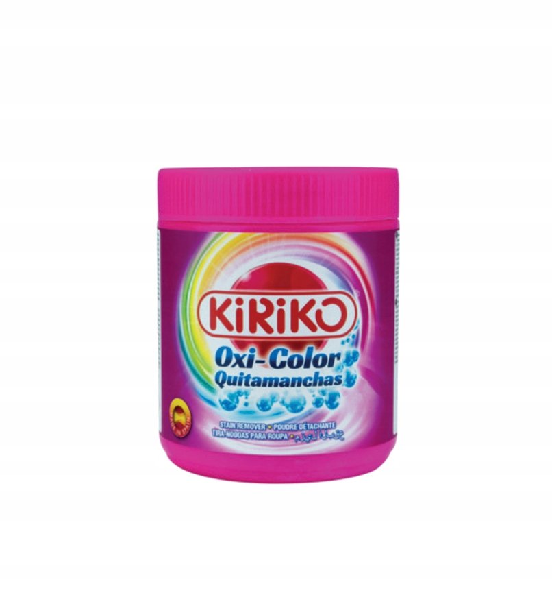 Odplamiacz w proszku do kolorowych tkanin z aktywnym tlenem 500g Kiriko