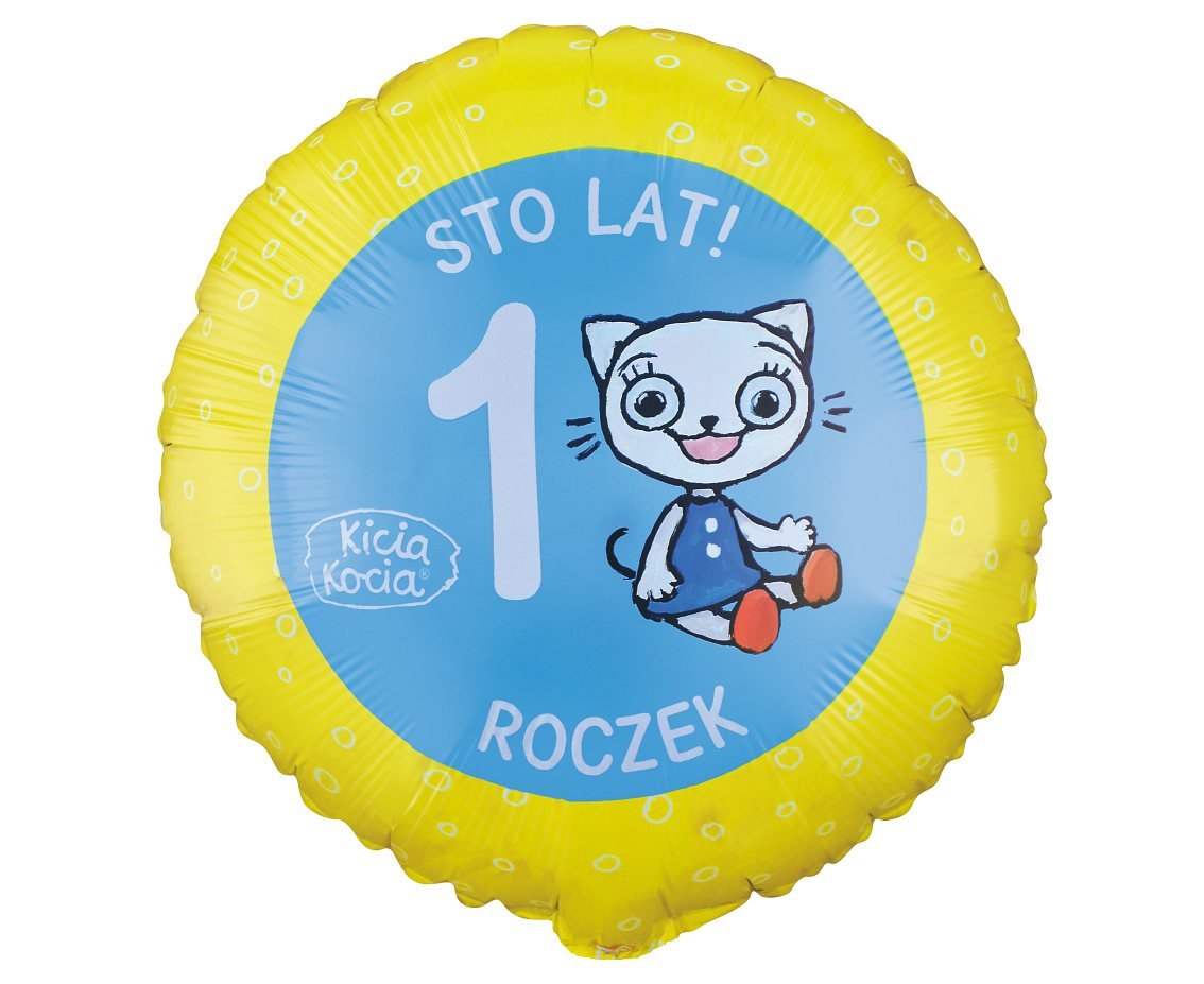 BALON FOLIOWY KICIA KOCIA 1 ROCZEK 18