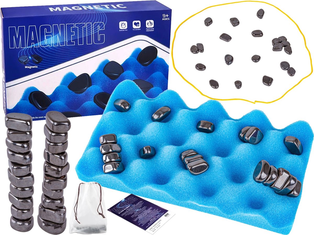 Magnetyczna Gra Kamienie Magnetyczne Gra Edukacyjne 20 Kamieni Szachy