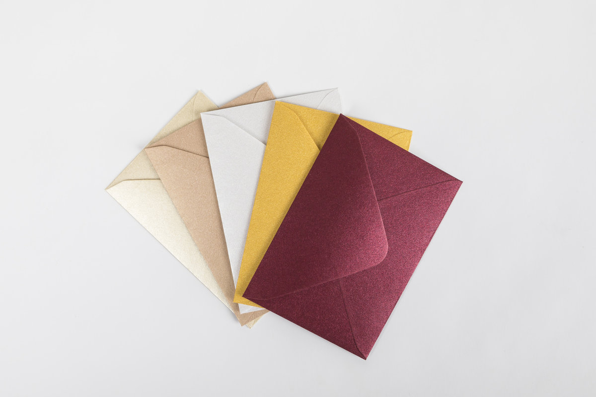 Koperty perłowe mini 110x75 mm (50szt) mix kolor Pol-Mak