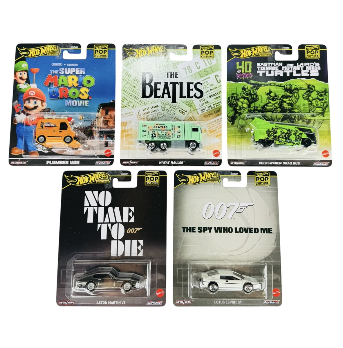 HOT WHEELS PREMIUM POP CULTURE 2024 ZESTAW 5szt HXD63 MIX4