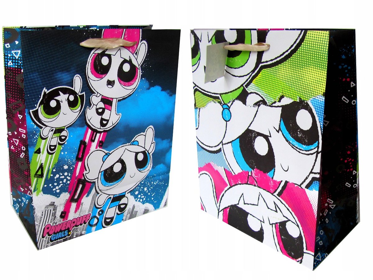 TOREBKA PREZENTOWA DUŻA THE POWERPUFF GIRLS 004 VERTE