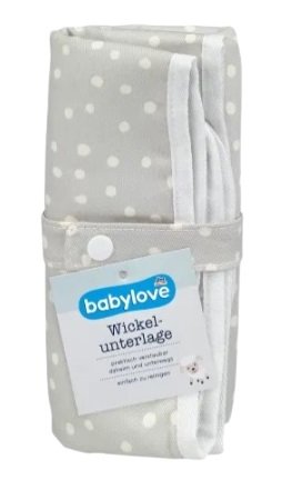 Babylove, Mata do przewijania, szara, 1 sztuka
