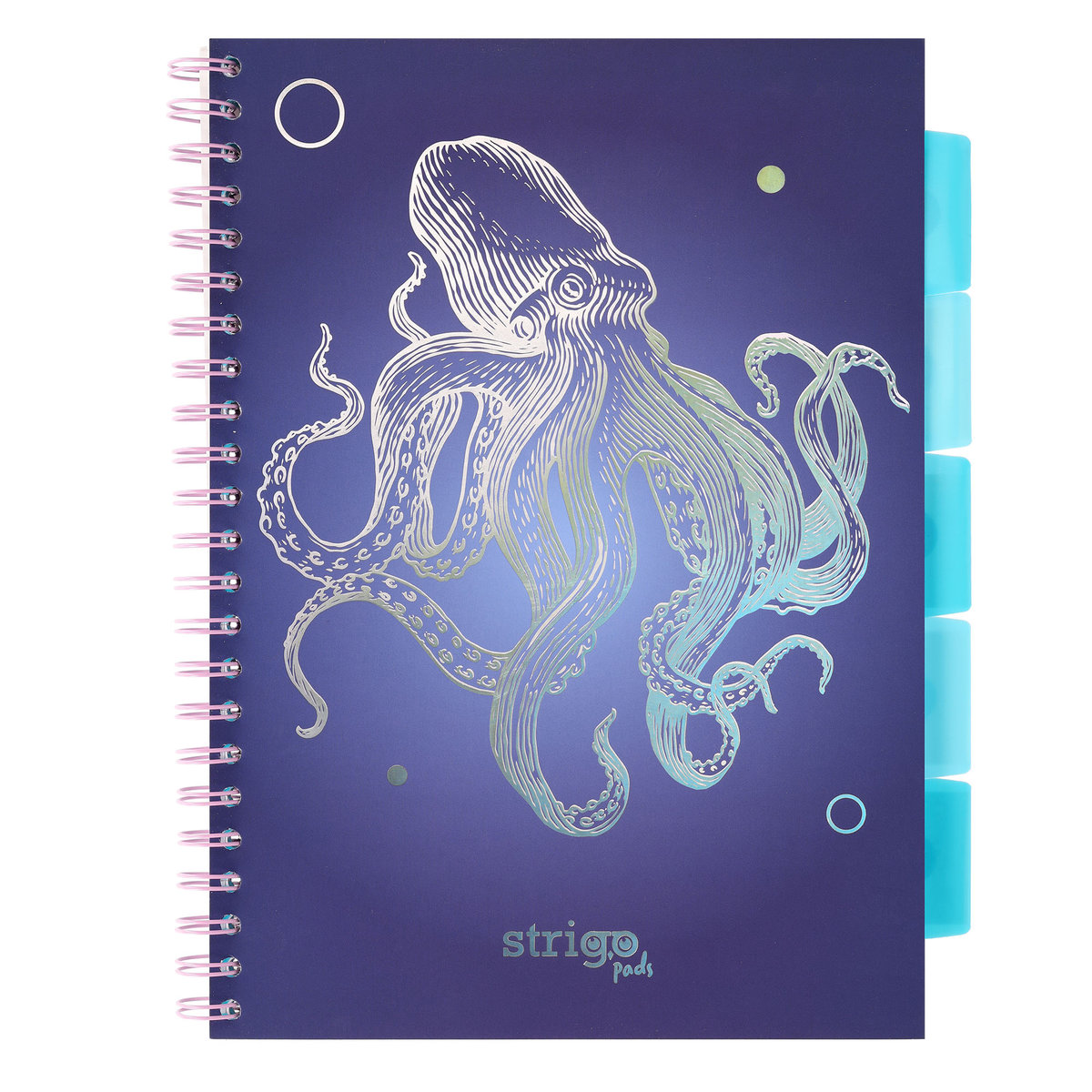 Kołozeszyt STRIGO PADS Project Book A4 kratka Głębiny Ośmiornica