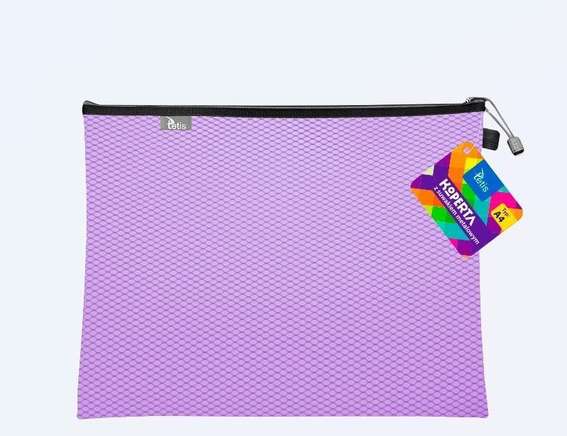 KOPERTA Z SUWAKIEM METALOWYM A4 36X27 CM FIOLETOWA TETIS