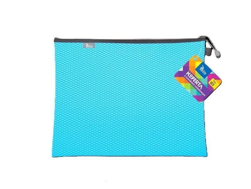 KOPERTA Z SUWAKIEM METALOWYM B5 29,5 x 21,5 CM NIEBIESKA TETIS