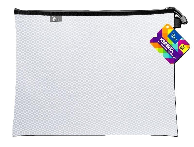 KOPERTA Z SUWAKIEM METALOWYM B4 38X29 CM BIAŁA TETIS