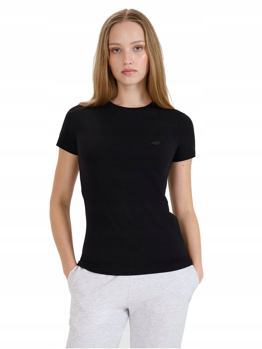 Damska koszulka bawełniana 4F TSHF2255 20S czarny XL