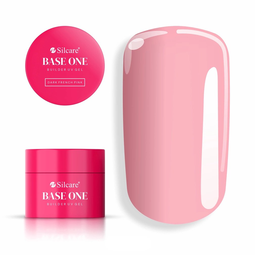 Żel Budujący Base One Dark French Pink 100g do Paznokci Samopoziomujący