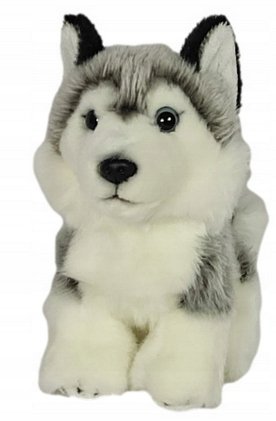 Maskotka Pies 19cm WALENTYNKI+czerwona kokarda