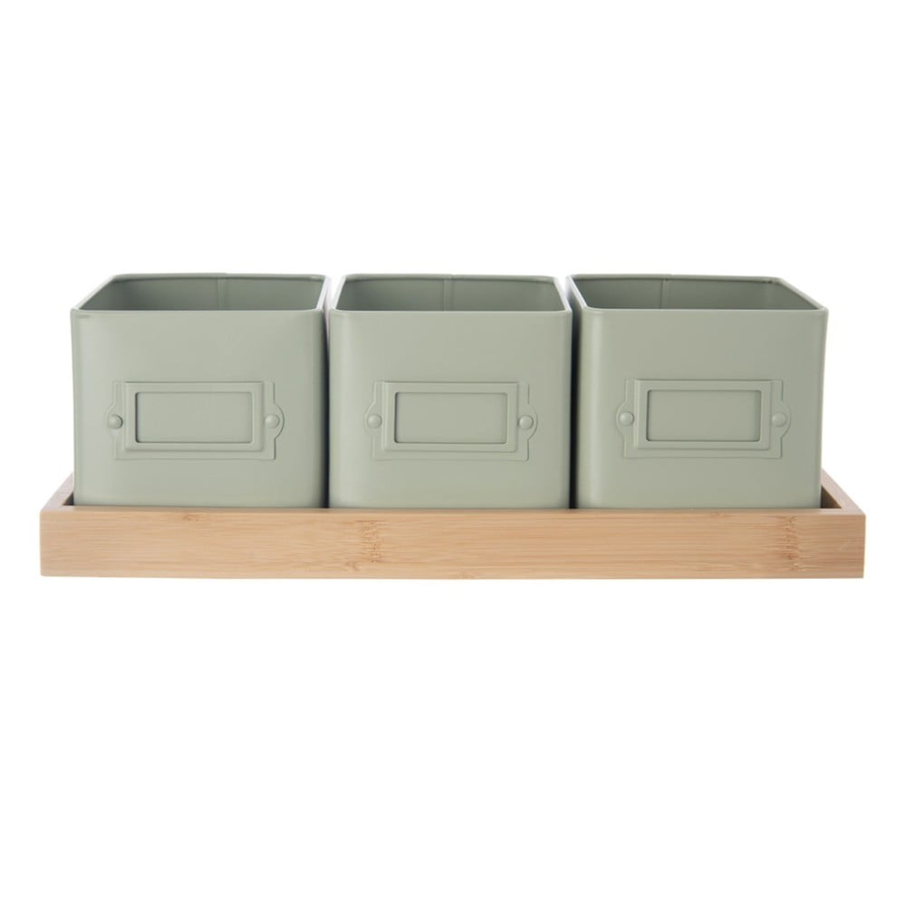 Metalowe doniczki na zioła zestaw 3 szt. Greenish – Orion