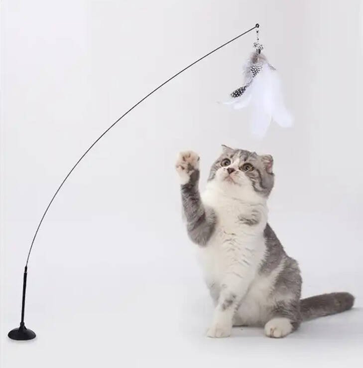 Aptel ZABAWKA dla Kota Wędka na Przyssawce 95cm ZW21