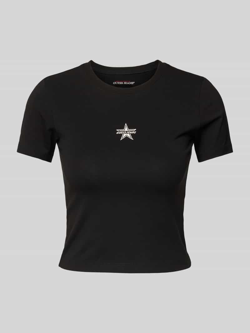 T-shirt z wyhaftowanym logo