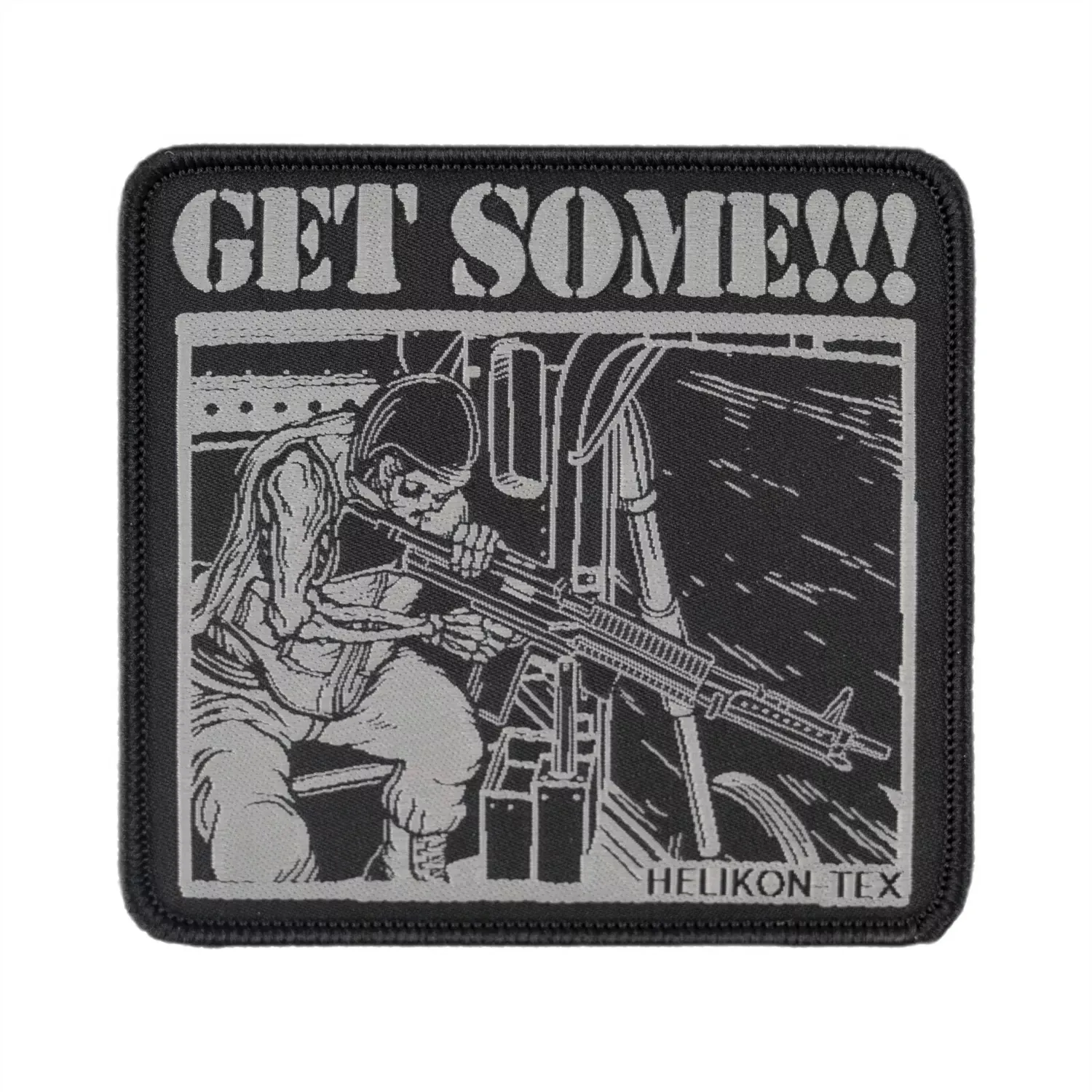 Emblemat Helikon-Tex Get some! Patch - Czarny