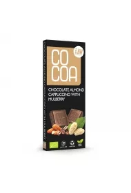 CZEKOLADA CAPPUCCINO MIGDAŁOWE Z MORWĄ BIO 40 g - COCOA