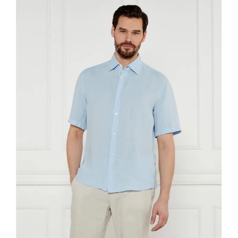 BOSS ORANGE Lniana koszula Rash_2_M | Regular Fit