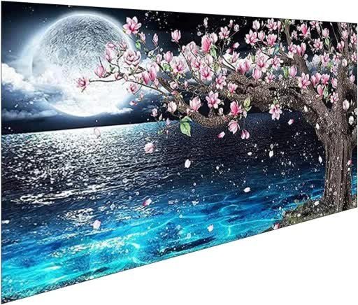 Malowanie Diamentami 5D Haft Diamentami Drzewo Wiśni 70Cm X 40 Cm