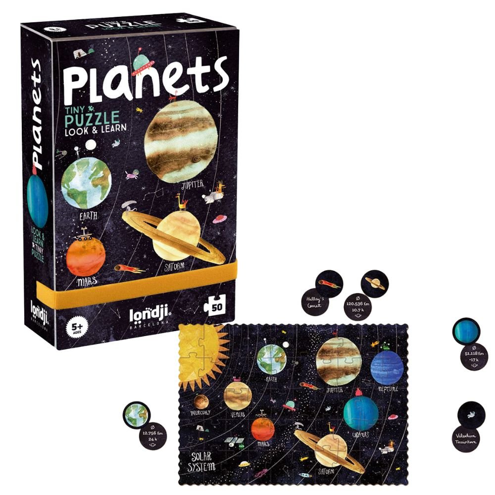 Puzzle kieszonkowe z grą obserwacyjną Londji - Planety 50 el.