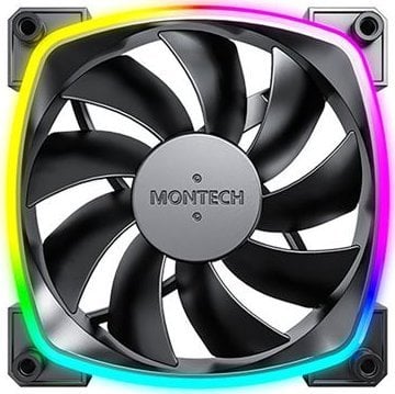 Montech Montech AX120 PWM ARGB Lüfter, 3er Pack, schwarz - 120mm