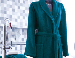 Blanc Des Vosges Szlafrok Uni Turkusowy