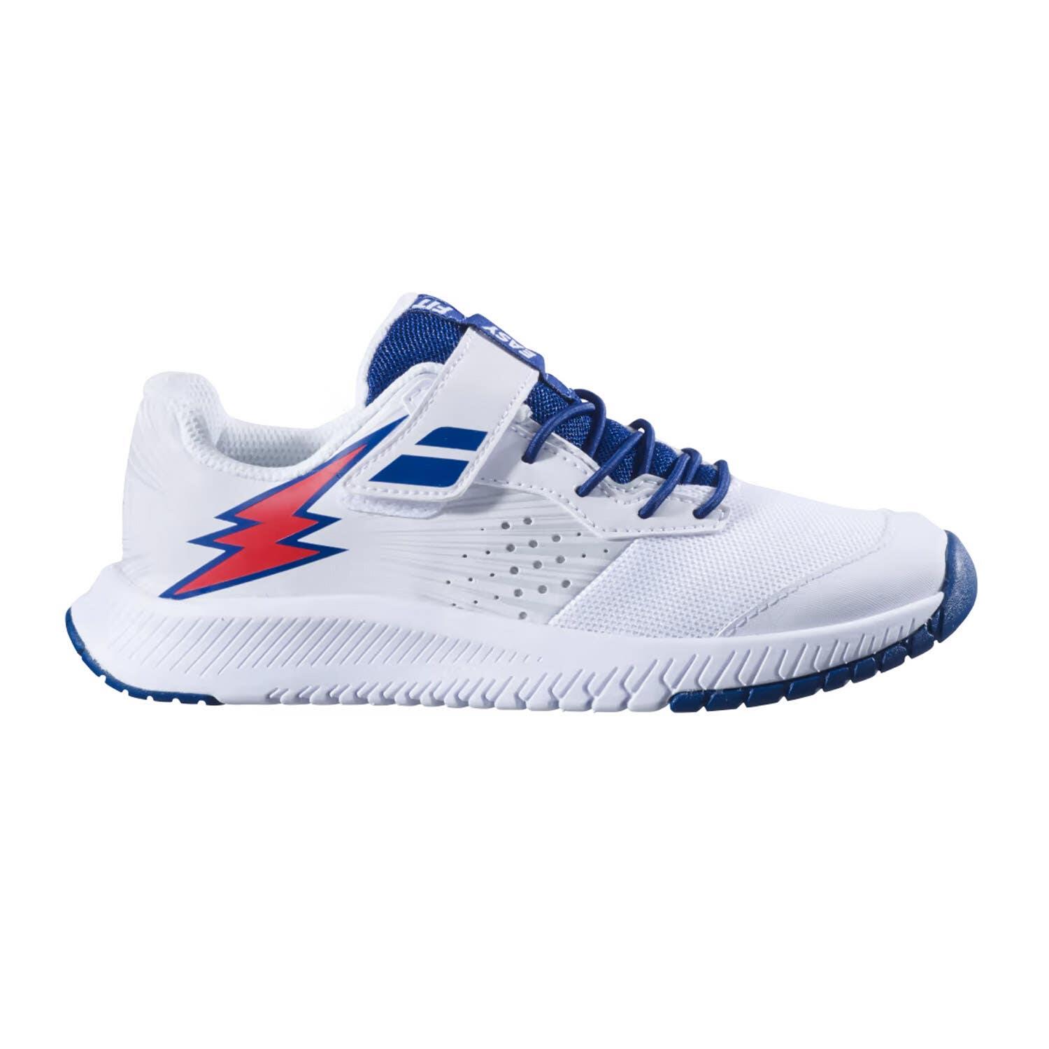 Buty do tenisa dziecięce Babolat Pulsion All Court Kid white/estate blue