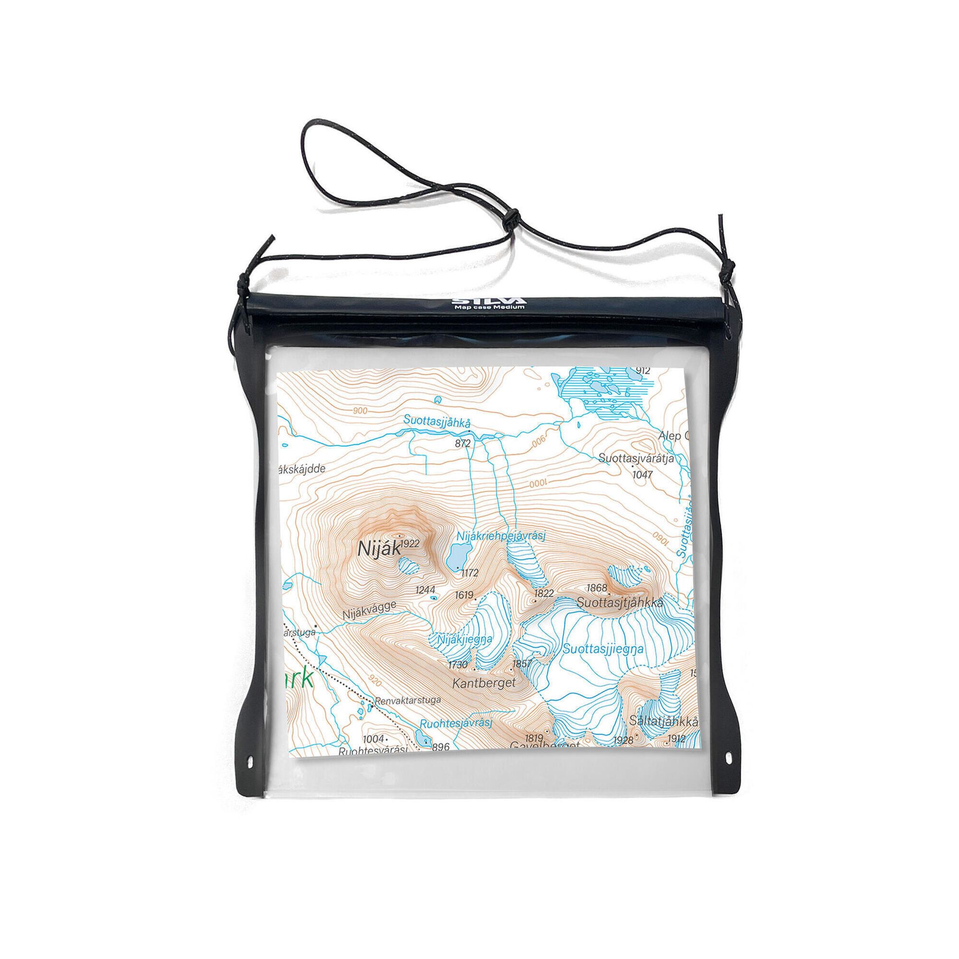 Mapnik Silva Map Case Medium transparentny/czarny