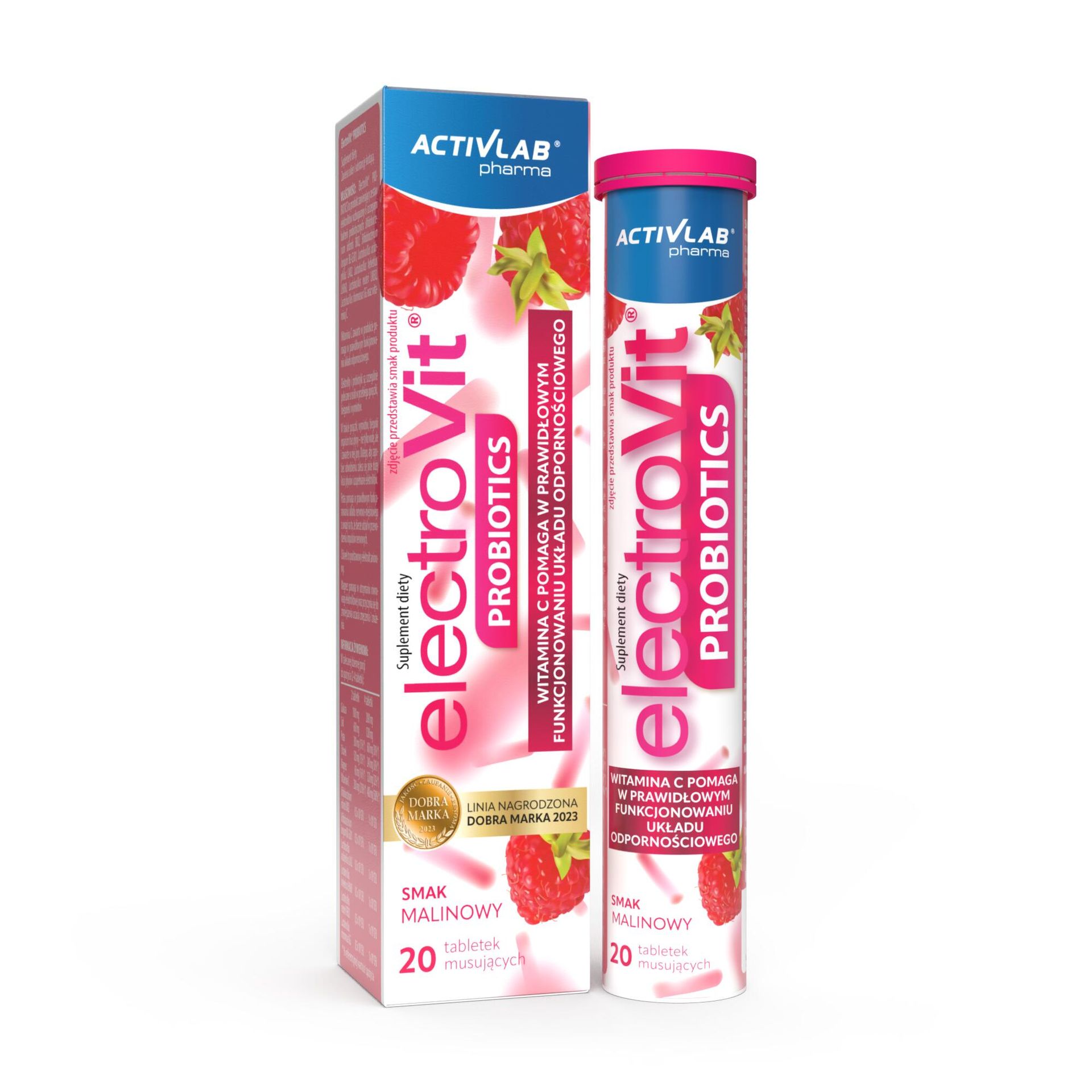 Activlab Pharma Electrovit Probiotics malina, 20tabl. mus.