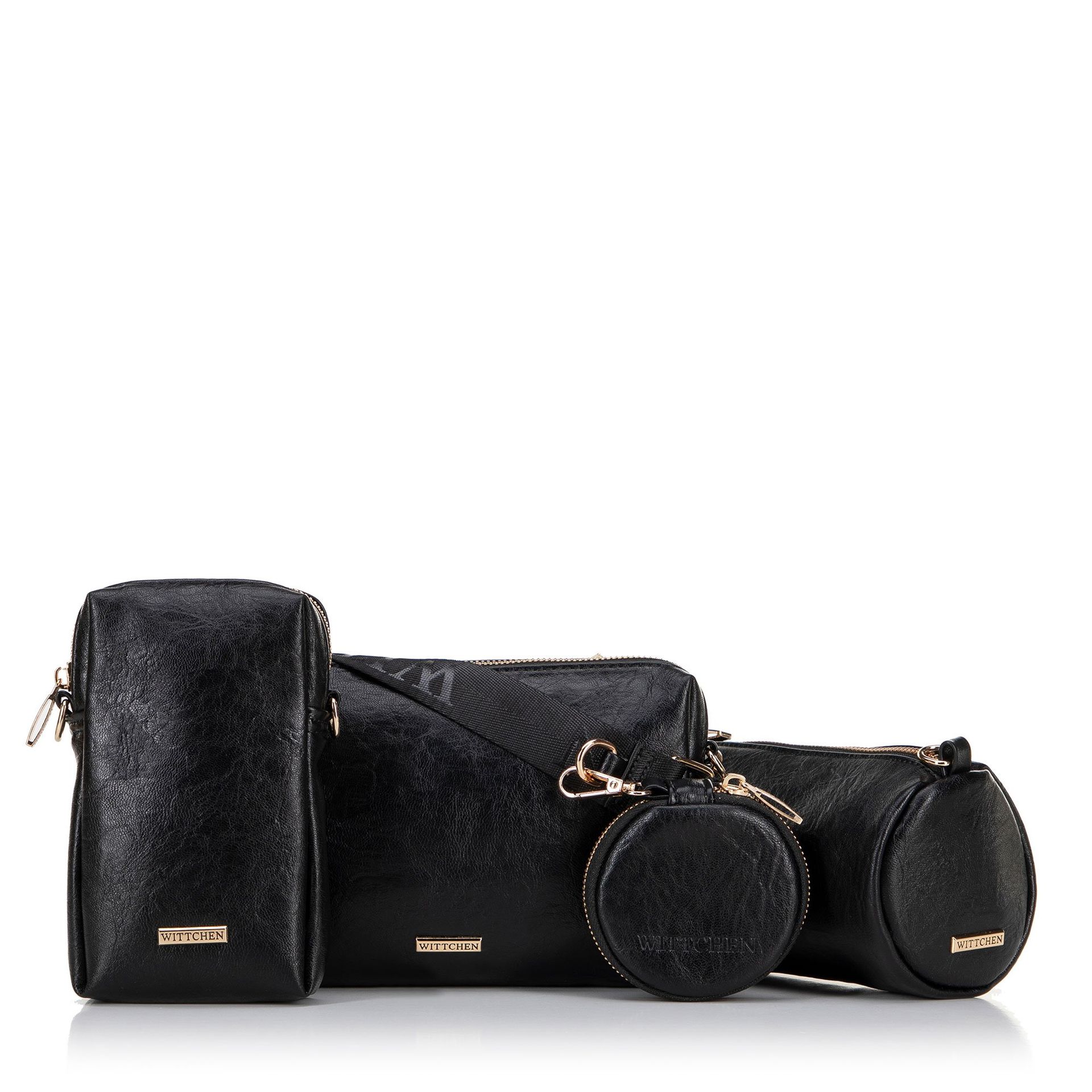 Zestaw torebek crossbody z ekoskóry czarny