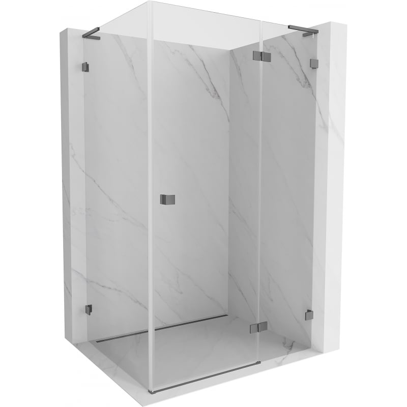 Mexen Lunar L kabina prysznicowa uchylna prawa 95 x 70 cm, transparent, gun metal - 834L-095-070-95-00-P