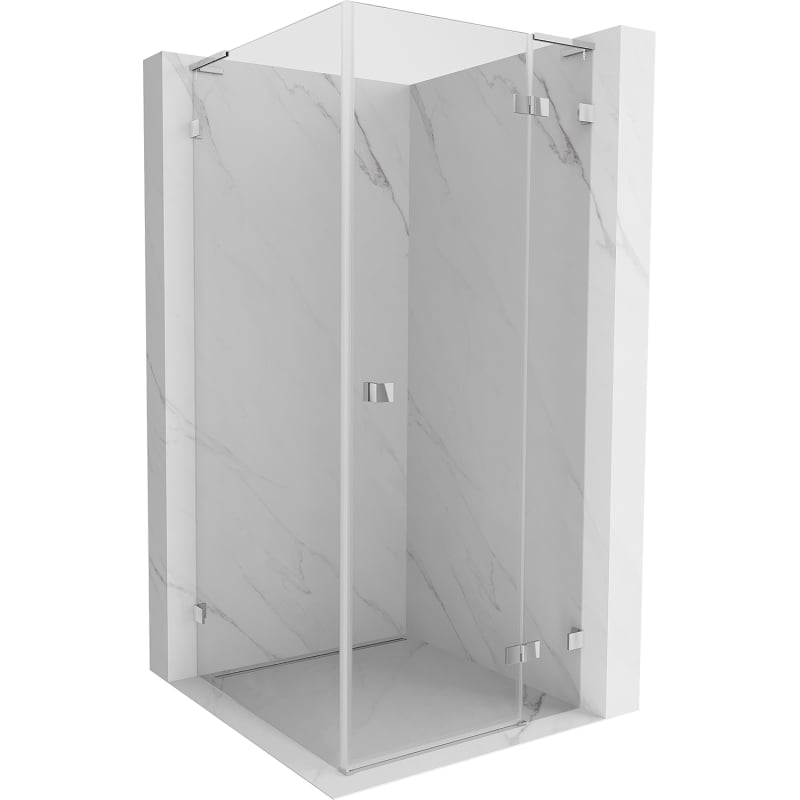 Mexen Lunar L kabina prysznicowa uchylna prawa 100 x 100 cm, transparent, chrom - 834L-100-100-01-00-P