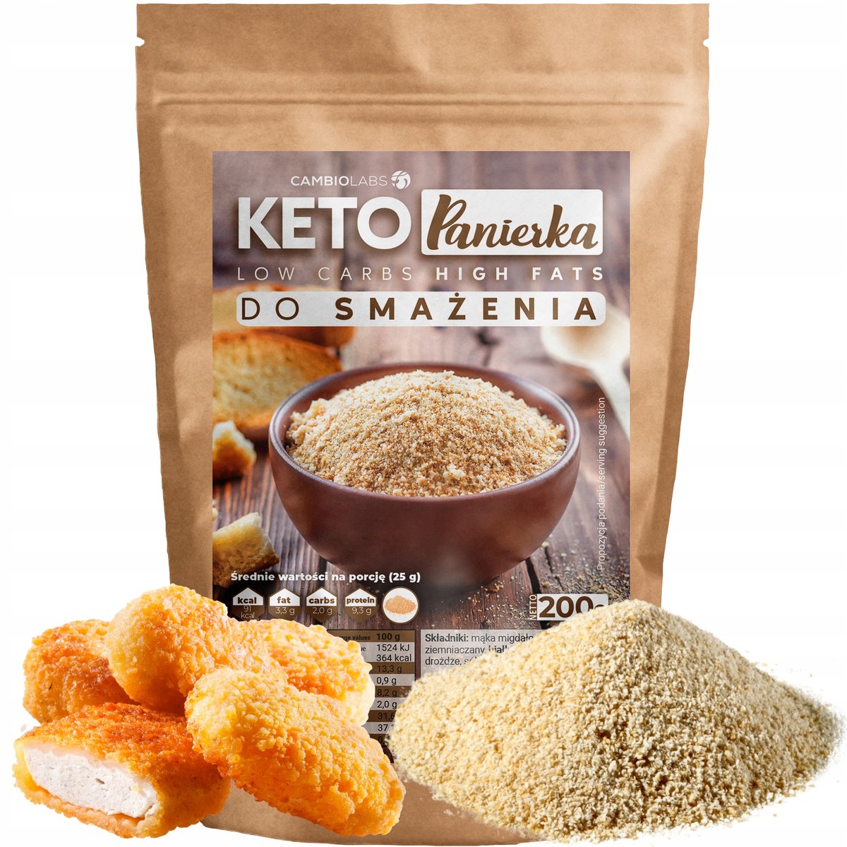KETO Produkty PANIERKA Chrupiąca, bez węglowodanów dieta keto slim SMACZNA