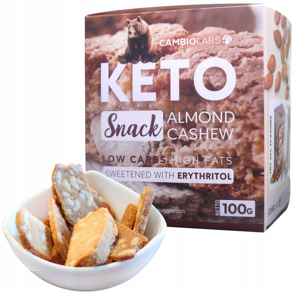 CIASTECZKA KETO bez cukru Słodzone Erytrytolem