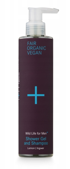 WILD LIFE for Men Szampon i żel pod prysznic 2w1 z bio-olejem arganowym i bio-oczarem 250ml I+m Naturkosmetik Berlin