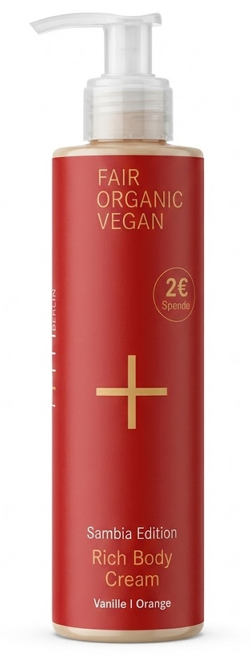 Odżywczy krem do ciała WANILIA + POMARAŃCZA (SAMBIA Edition) 200ml i+m NATURKOSMETIK BERLIN