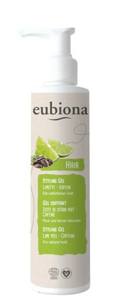 Żel do stylizacji włosów z limonką i kofeiną 200ml Eubiona