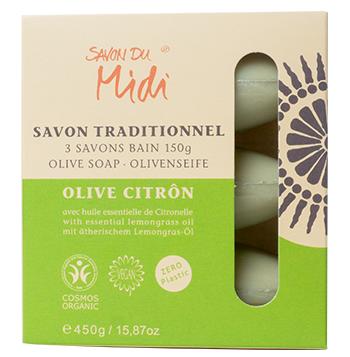 Mydło oliwne z olejkiem z trawy cytrynowej 3 x 150 g Savon du Midi